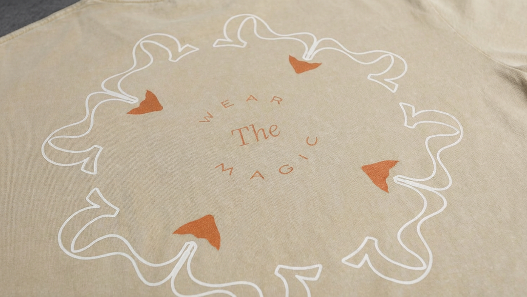 Beige DOSE t- shirt printed