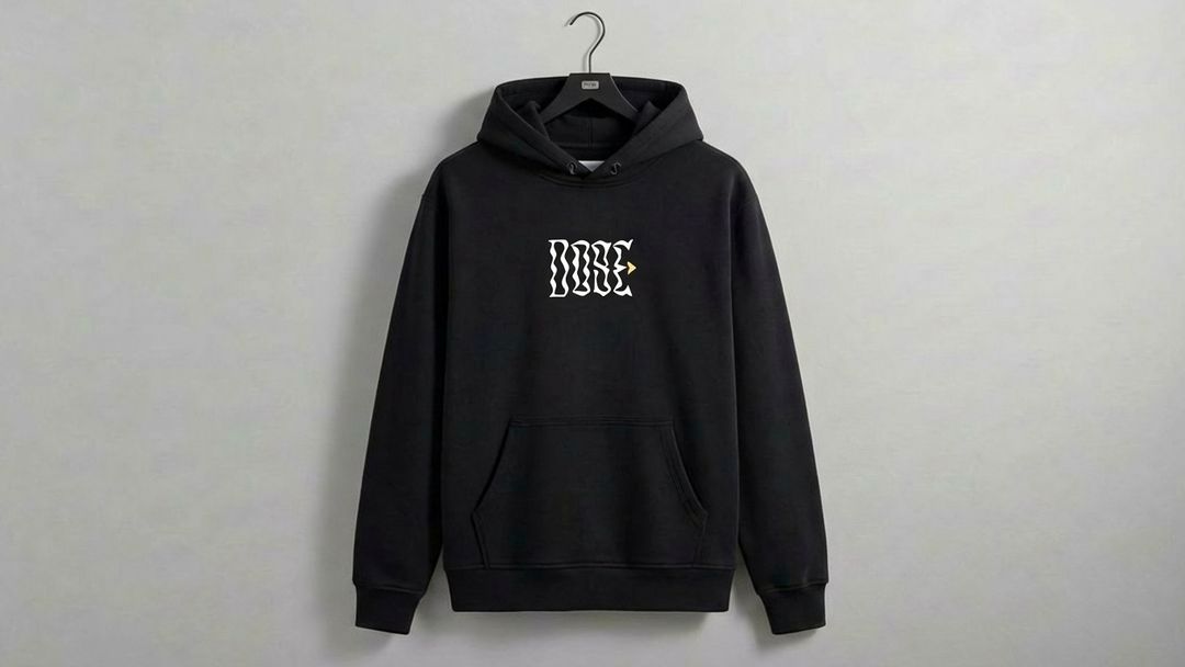 Black DOSE hoodie embroidered