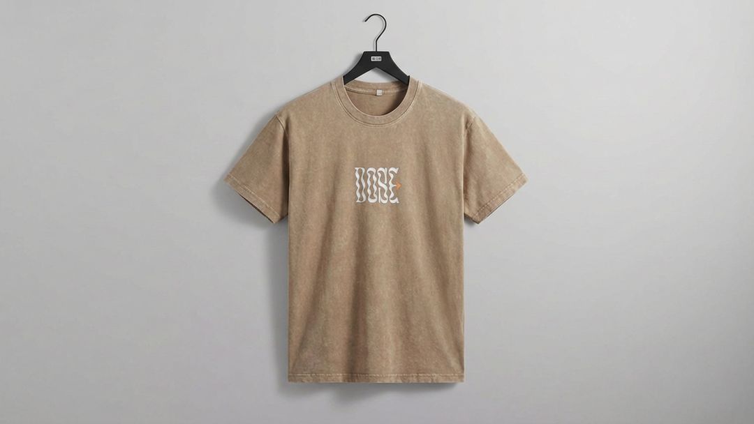 Brown acid wash DOSE t-shirt printed