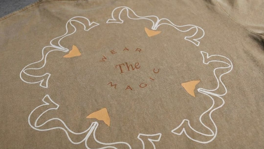 Brown acid wash DOSE t-shirt printed